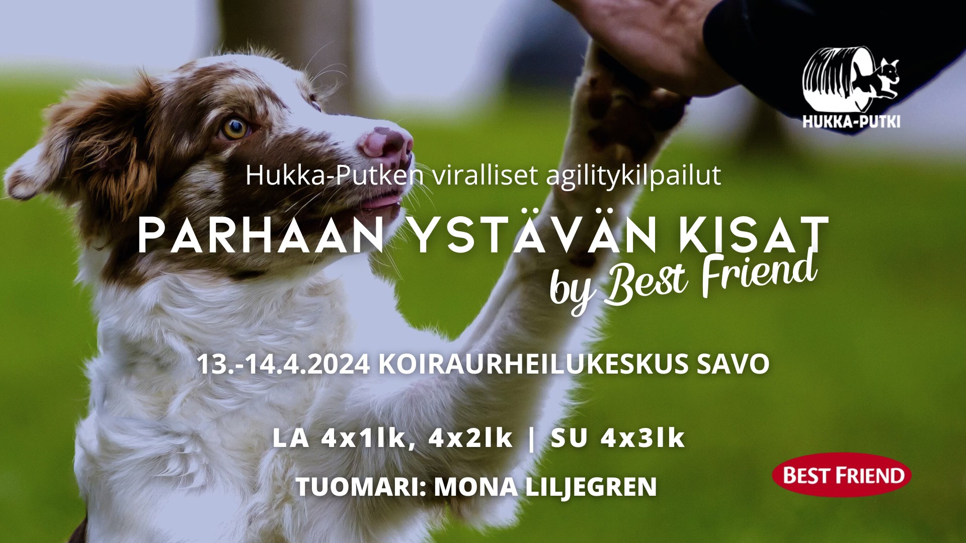 Viralliset agilitykilpailut 13.-14.4.2024