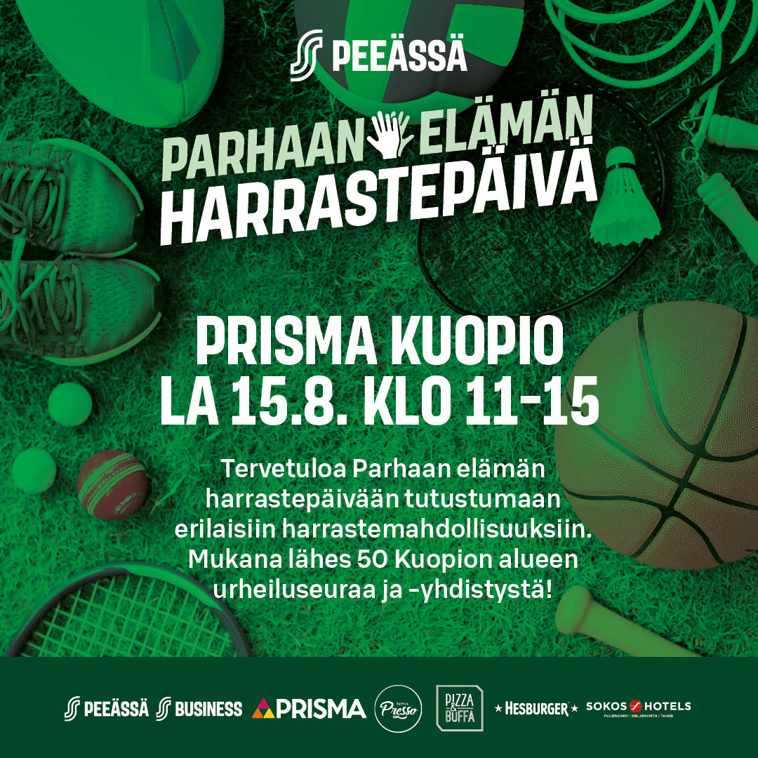 Peeässä: Parhaan Elämän Harrastepäivä 15.8.2026